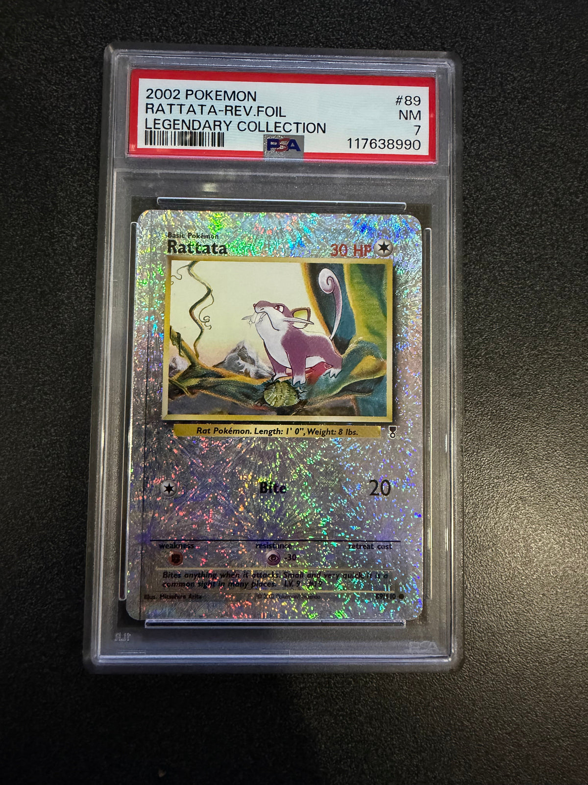 Pokemon: PSA 7 Rattata - Reverse Foil - Legendary Collection