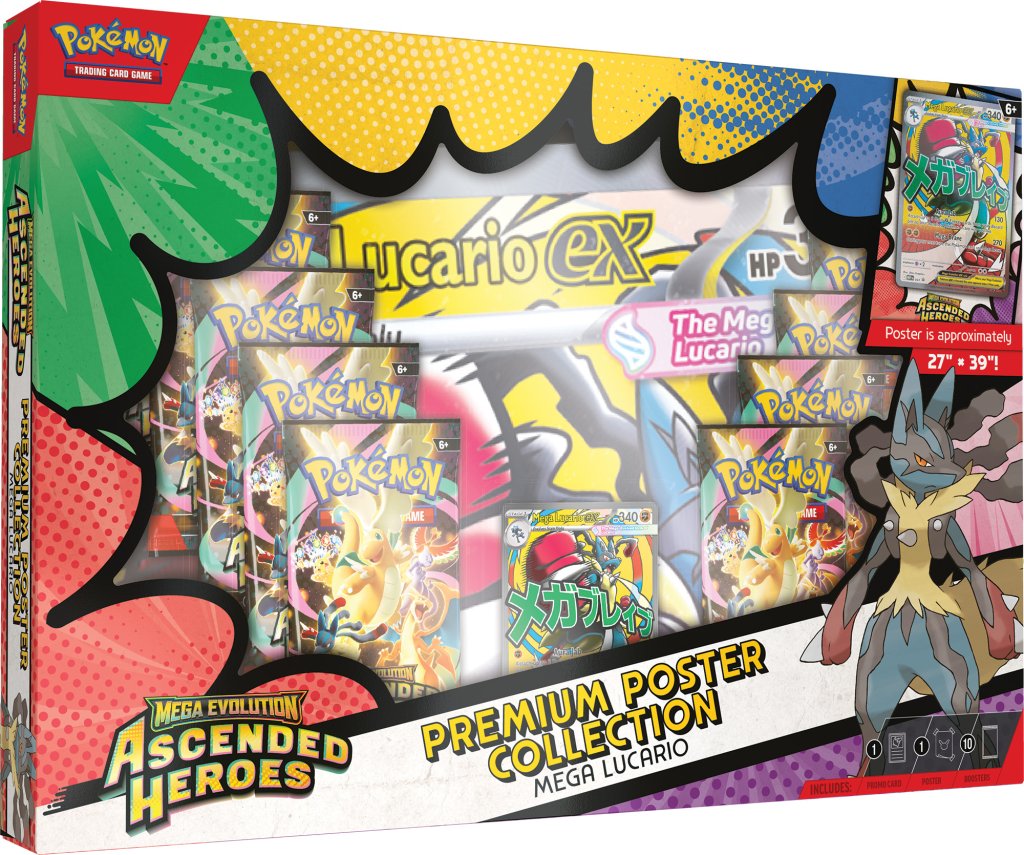 Pokemon - TCG - Ascended Heroes Premium Poster Collection—Mega Lucario ex