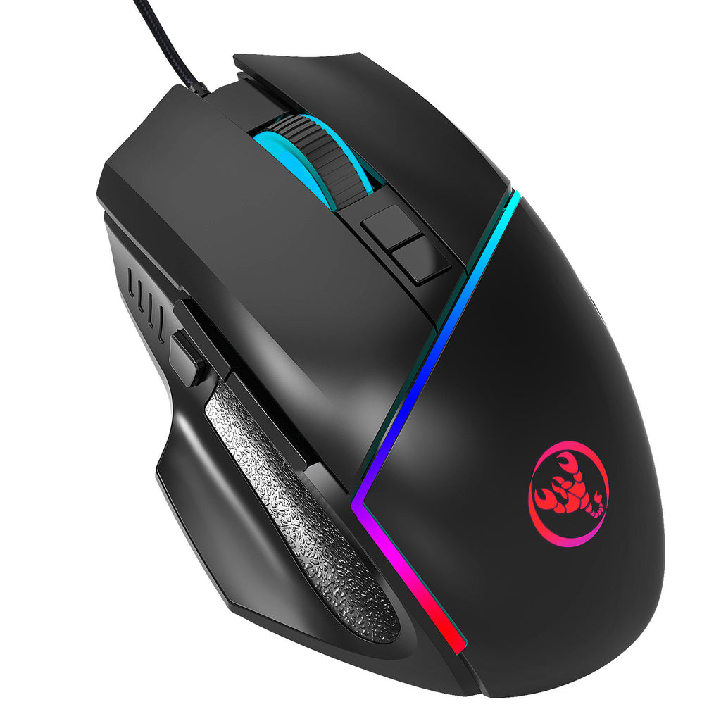Wired Gaming Mouse with Side Fire Button – Ergonomic USB Gaming Mouse