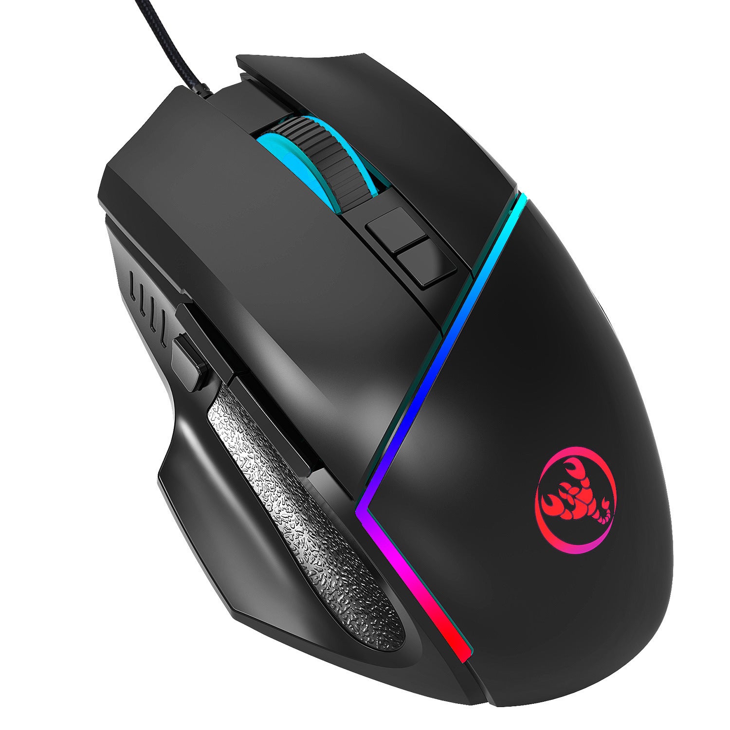 Wired Gaming Mouse with Side Fire Button – Ergonomic USB Gaming Mouse