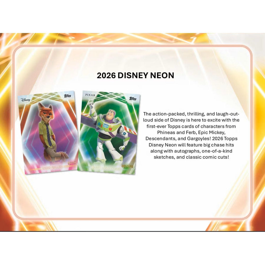 2026 Topps Disney Neon Hobby Box