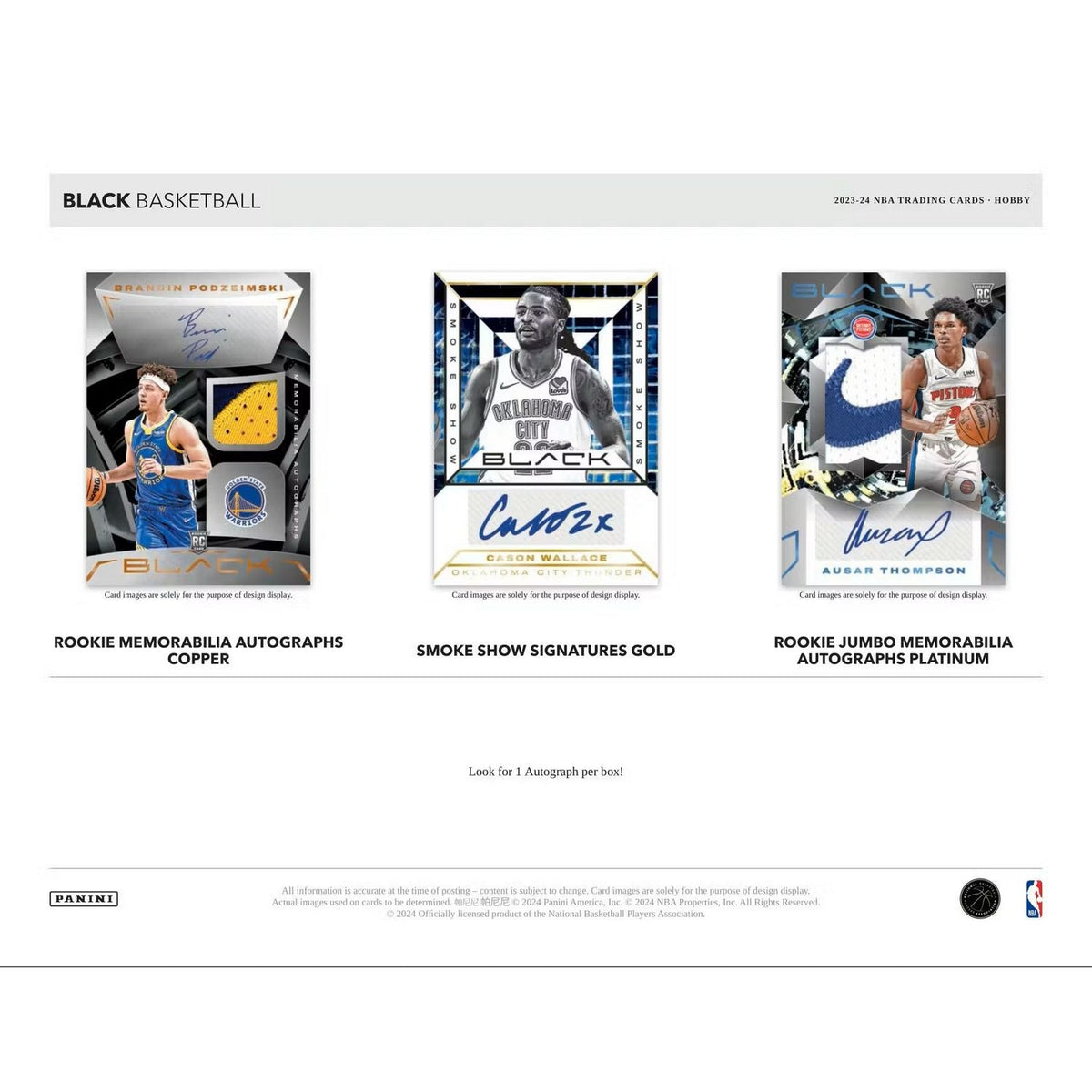 2023-24 Panini Black Basketball Hobby Box