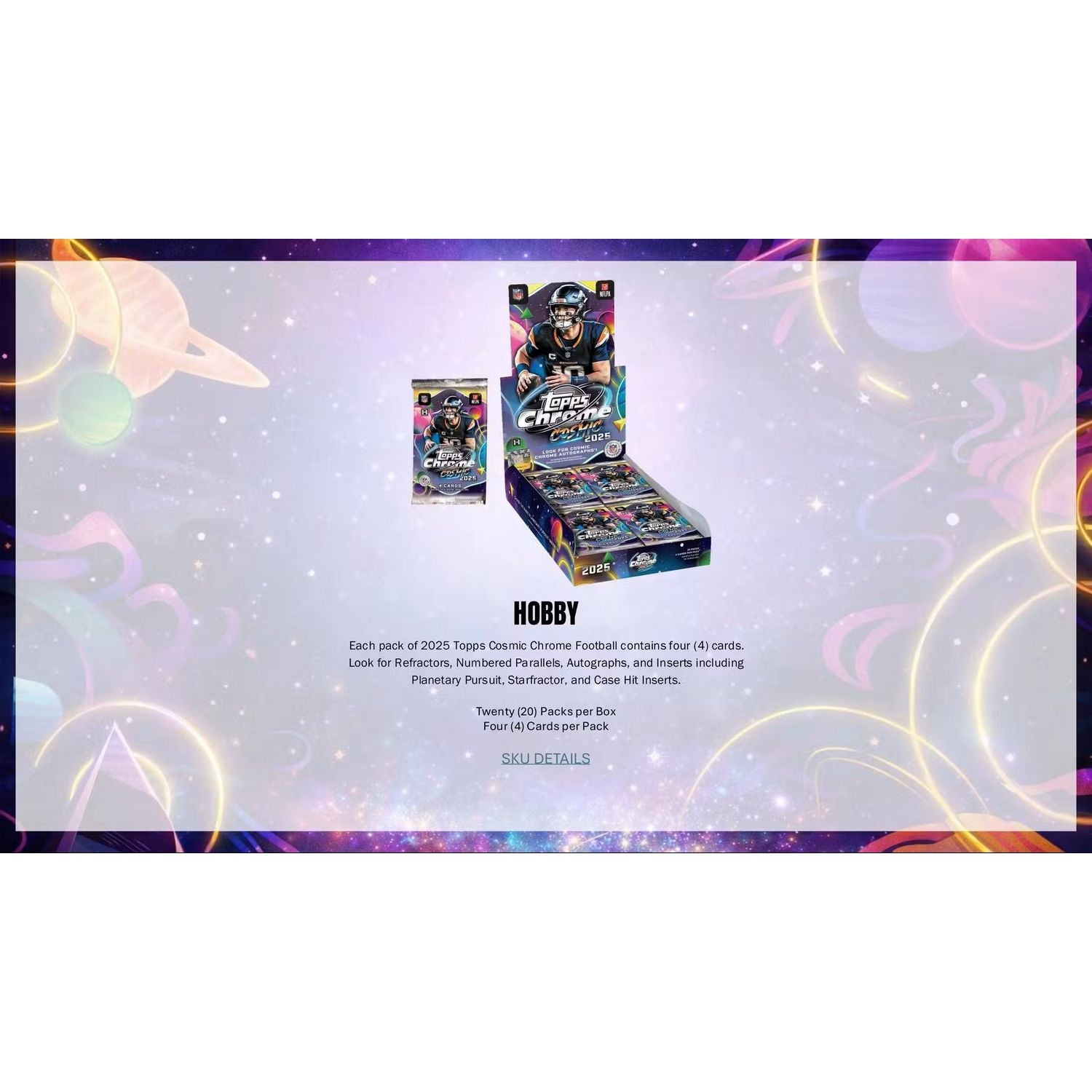 2025 Topps Cosmic Chrome Football Hobby Box