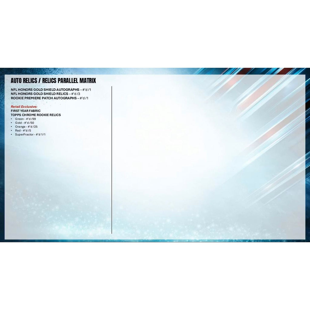 2025 Topps Chrome Football Hobby Box