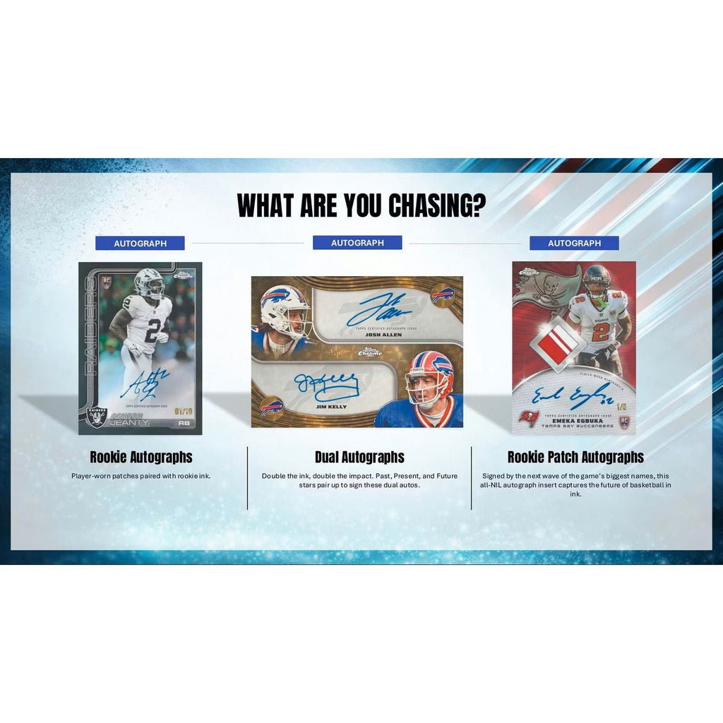 2025 Topps Chrome Football Hobby Box