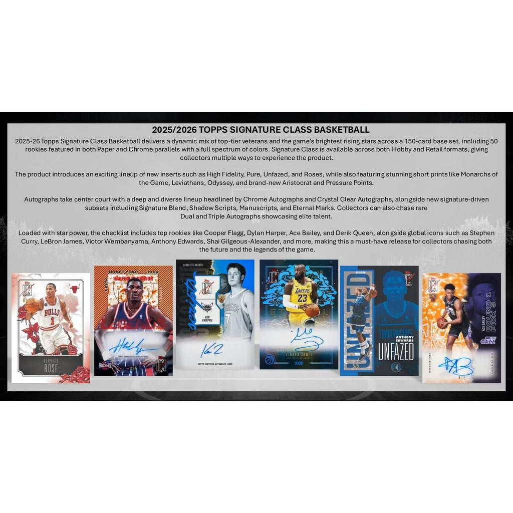 2025-26 Topps Signature Class Basketball Hobby Box