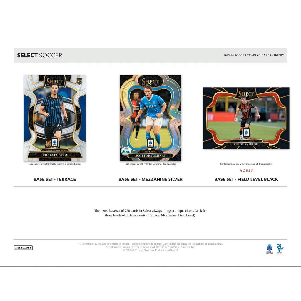 2025-26 Panini Select Serie A Soccer Hobby Box