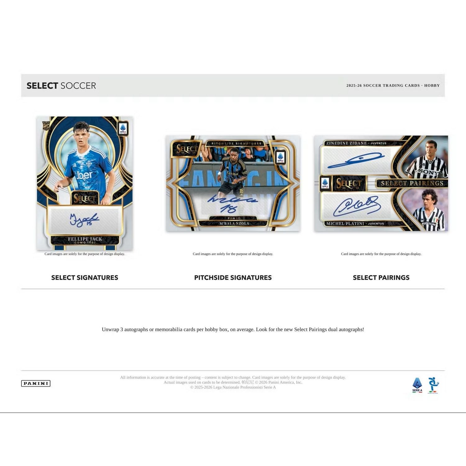 2025-26 Panini Select Serie A Soccer Hobby Box