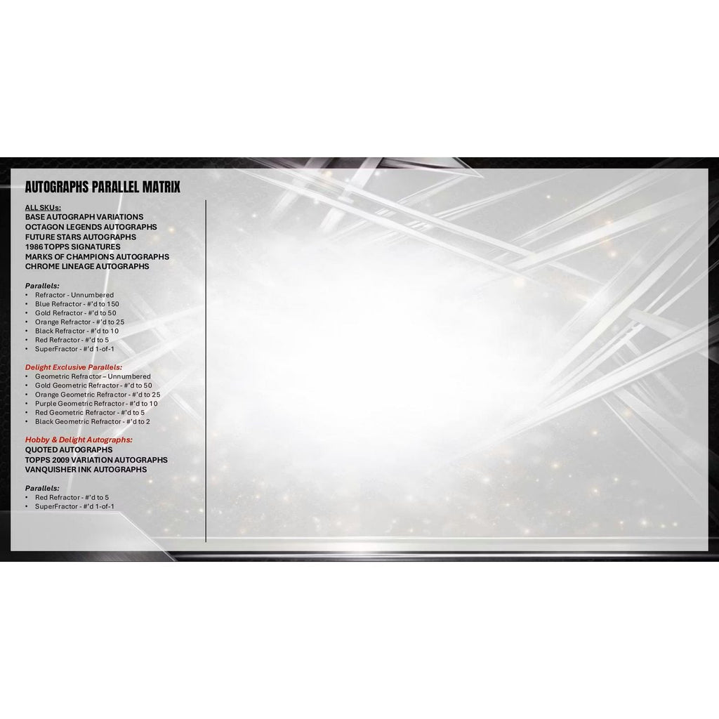 2026 Topps Chrome UFC Hobby Box