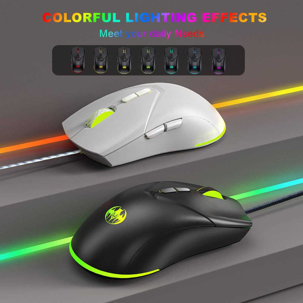 Wired Gaming Mouse – Ergonomic Design with LED Lighting