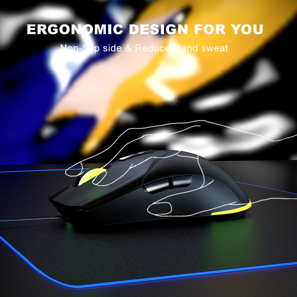 Wired Gaming Mouse – Ergonomic Design with LED Lighting
