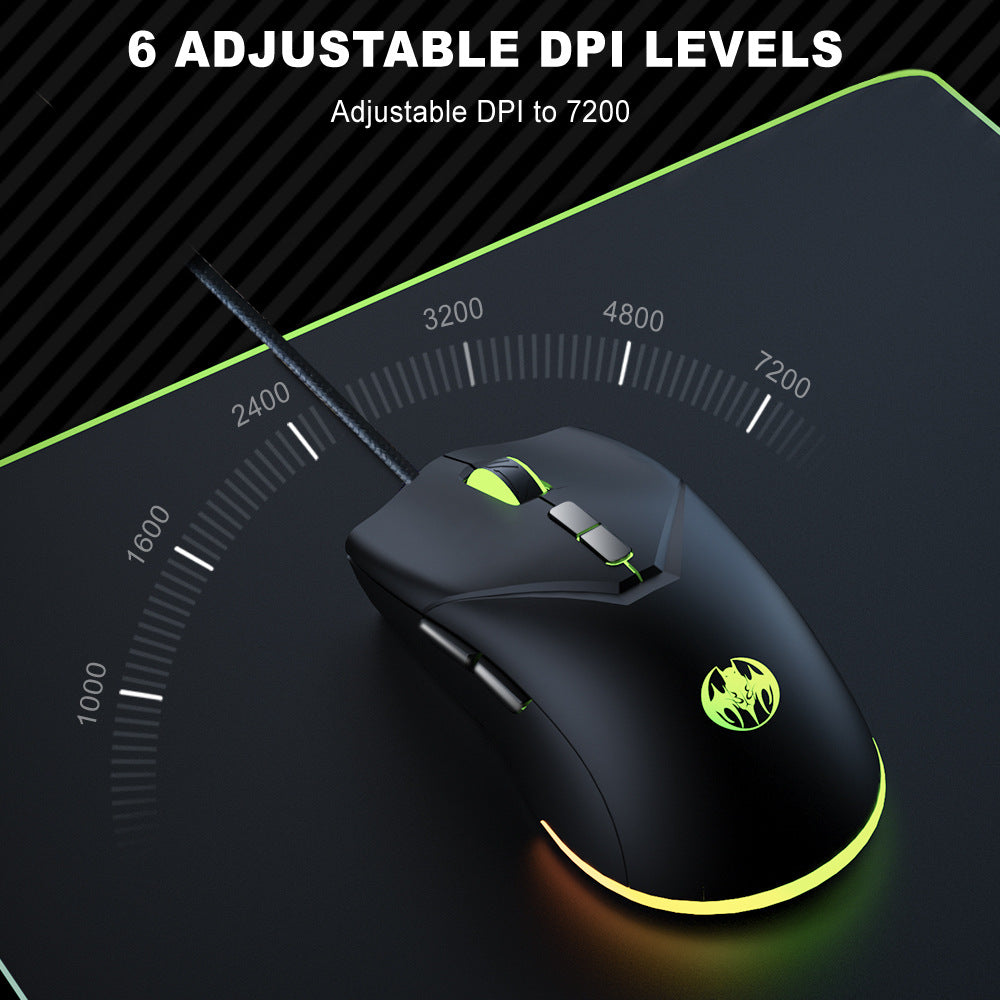 Wired Gaming Mouse – Ergonomic Design with LED Lighting