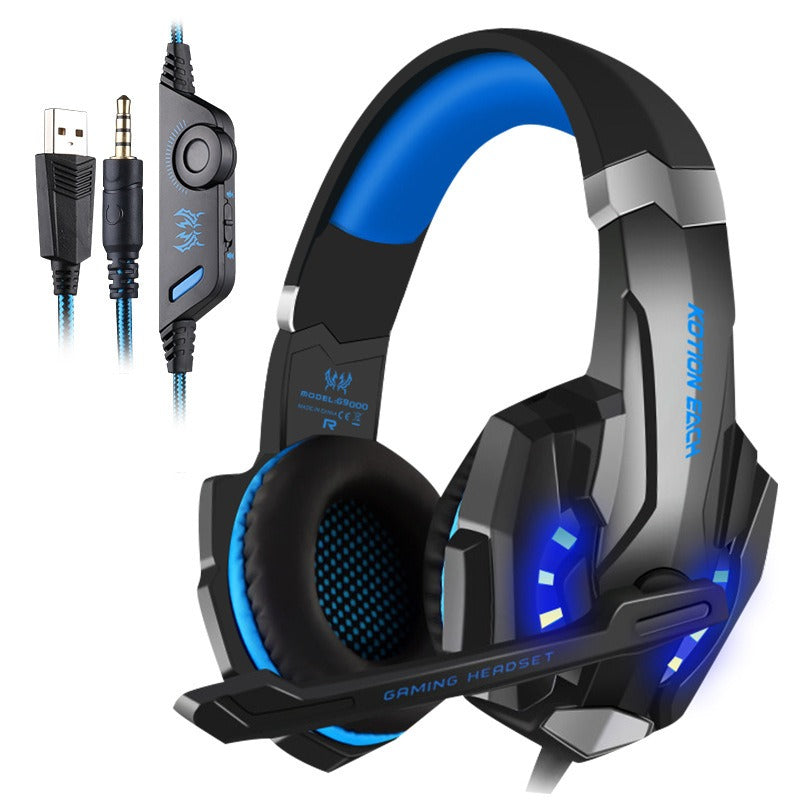 Wired Stereo Gaming Headphones with Noise-Cancelling Microphone & LED Lighting
