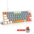 63-Key RGB Mechanical Gaming Keyboard – Compact 60% Wired Keyboard with Type-C Cable & Red Switches