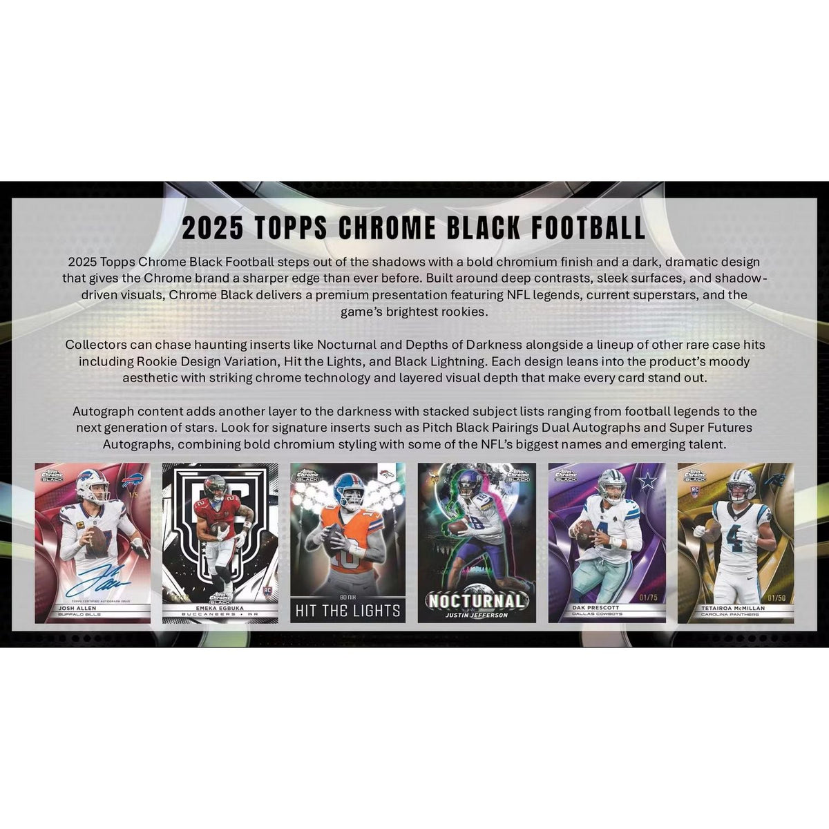 2025 Topps Chrome Black Football Hobby Box