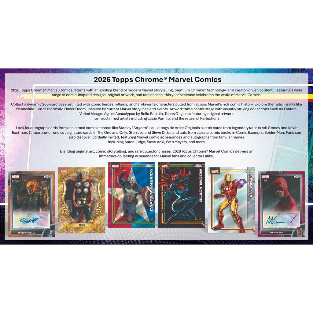 2026 Topps Marvel Comics Chrome Hobby Box