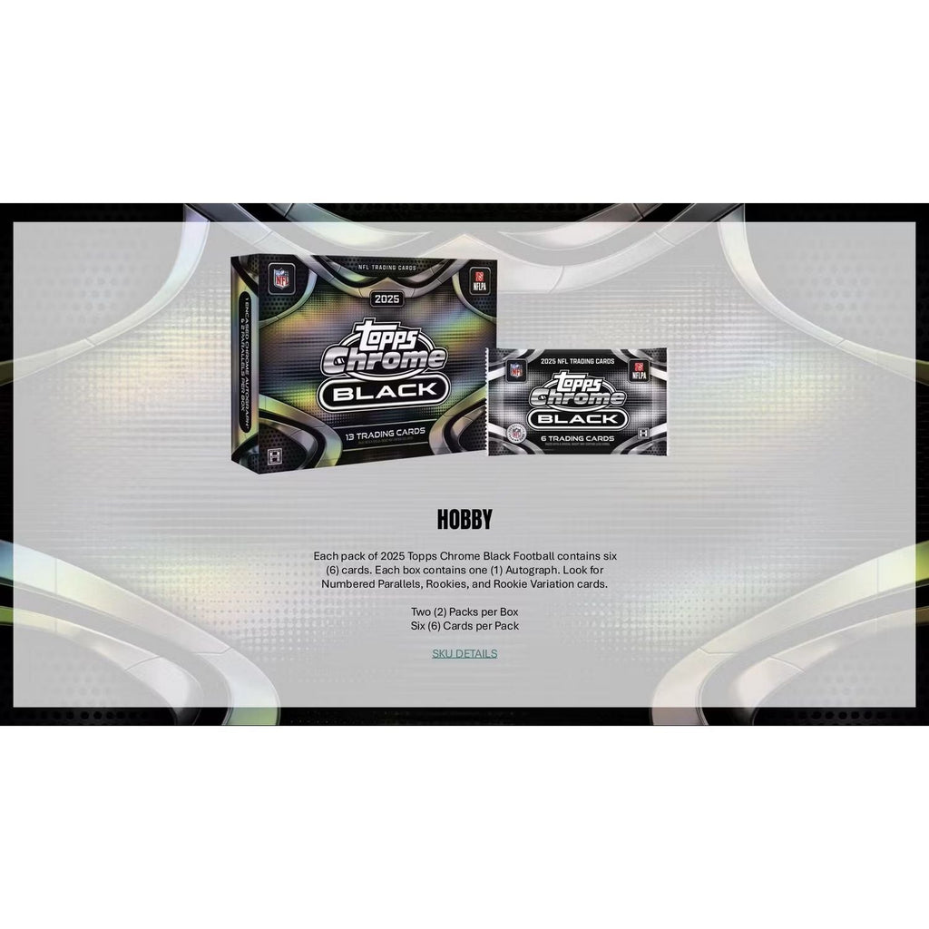 2025 Topps Chrome Black Football Hobby Box