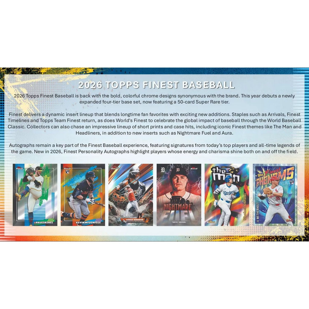 2026 Topps Finest Baseball Hobby Box
