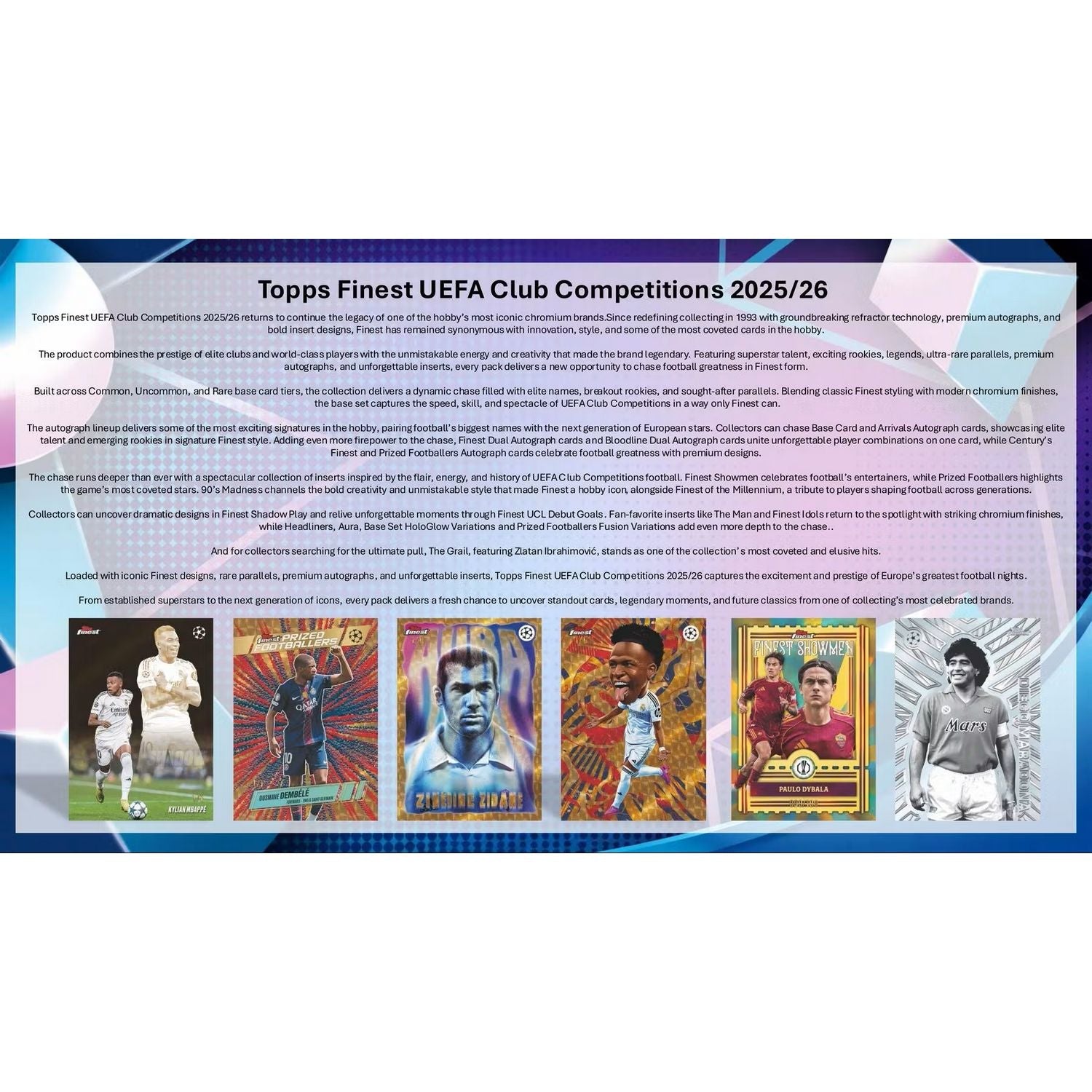 2025-26 Topps UEFA Club Competitions Finest Soccer Hobby Box