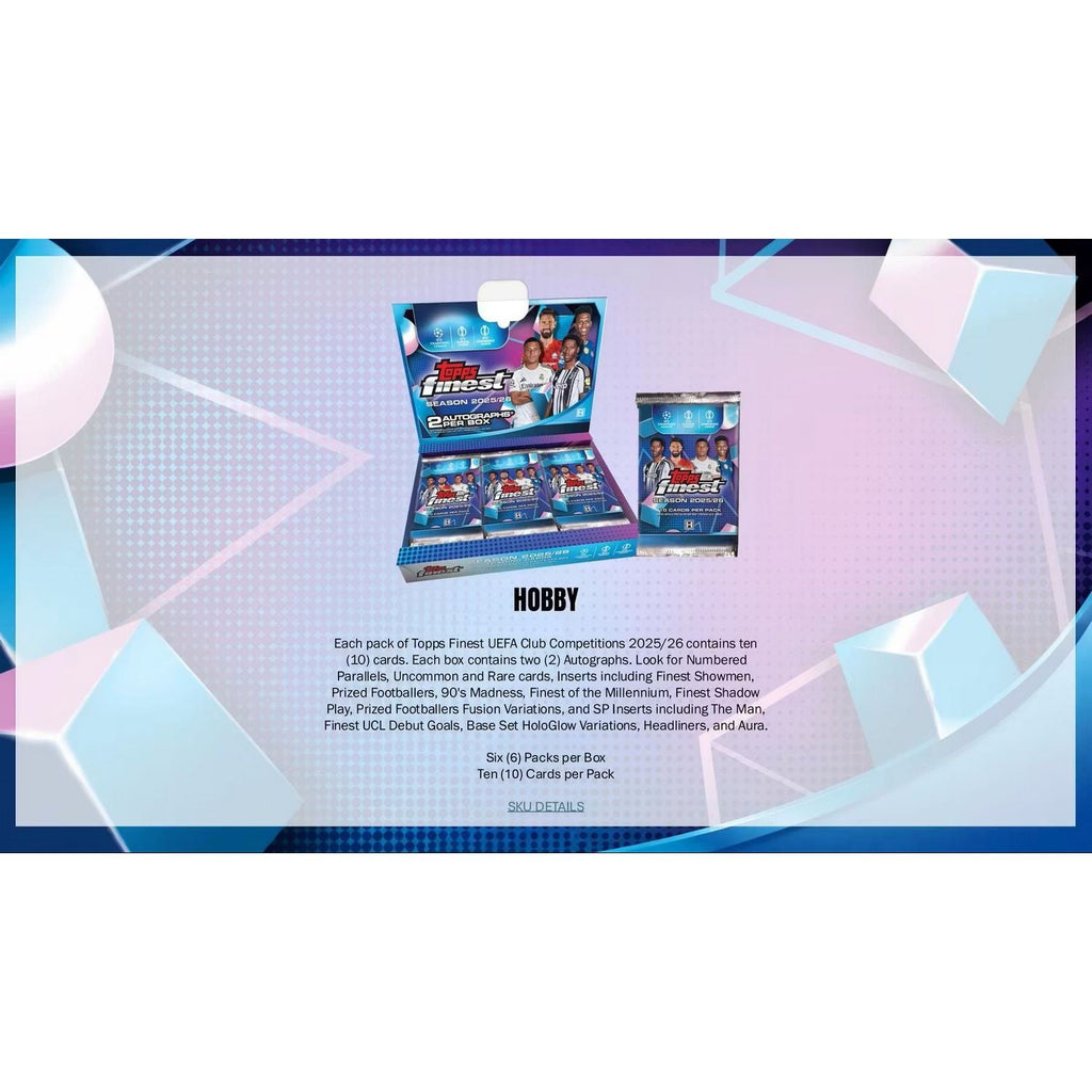 2025-26 Topps UEFA Club Competitions Finest Soccer Hobby Box