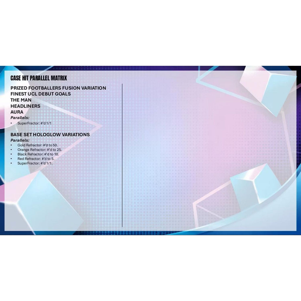 2025-26 Topps UEFA Club Competitions Finest Soccer Hobby Box