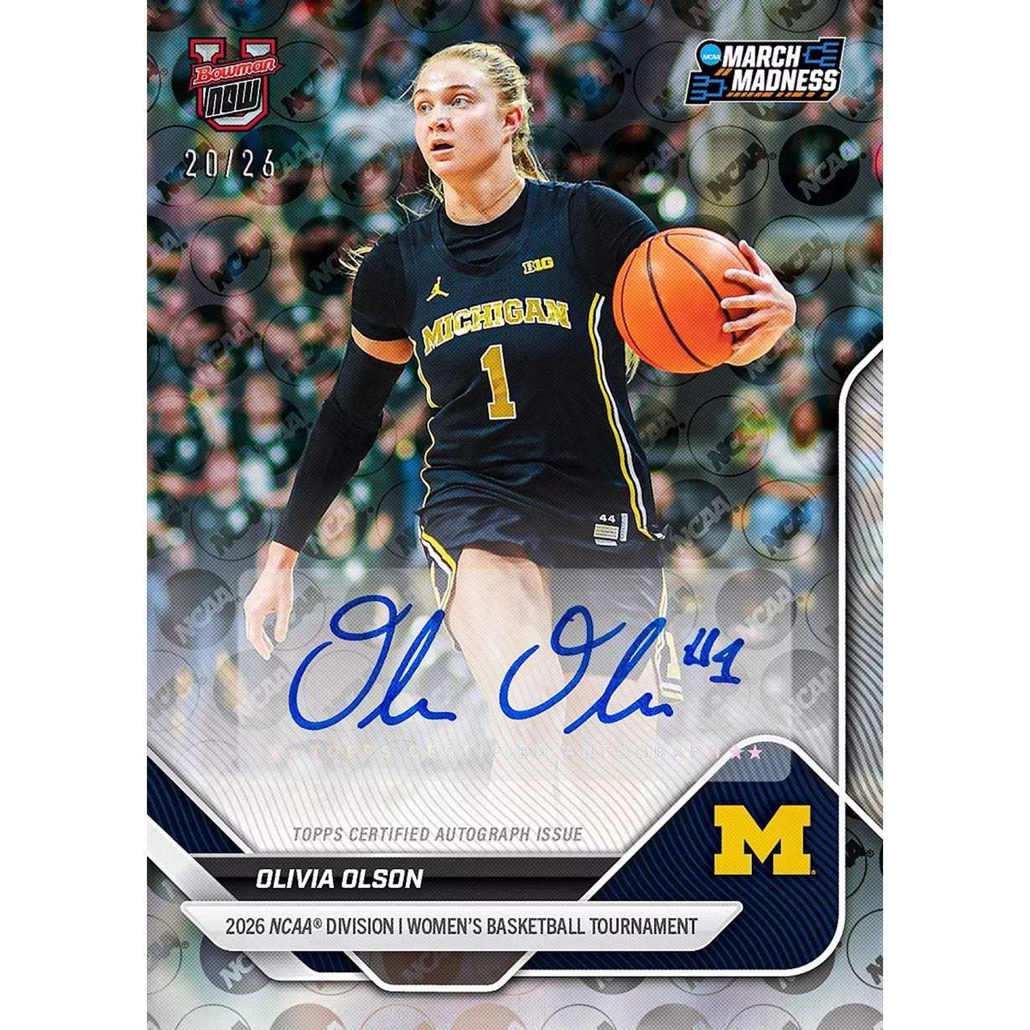 2025-26 Bowman University NOW March Madness Basketball Hobby Box