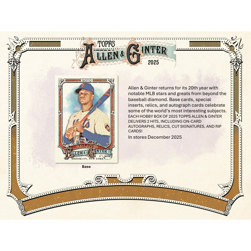 2025 Topps Allen & Ginter Baseball Hobby 12 Box Case